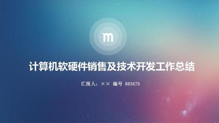 計(jì)算機(jī)軟硬件銷售及技術(shù)開發(fā)工作總結(jié)述職匯報(bào)